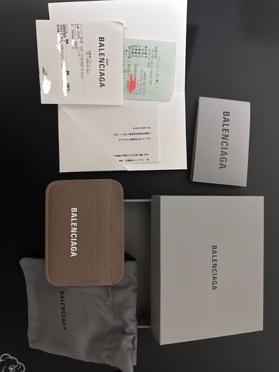 BALENCIAGA Cash Card Holder in Mink "Beige"