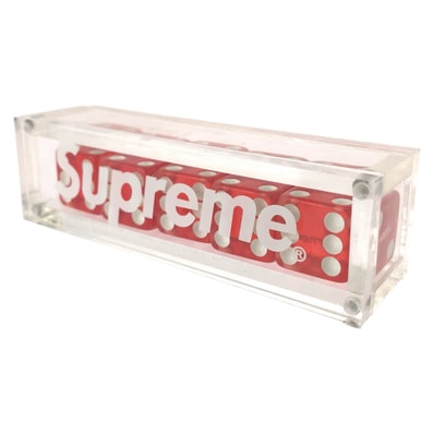 Supreme シュプリーム Supreme Dice Set レッド ホワイト クリア アクリル サイコロ 604481 【中古】