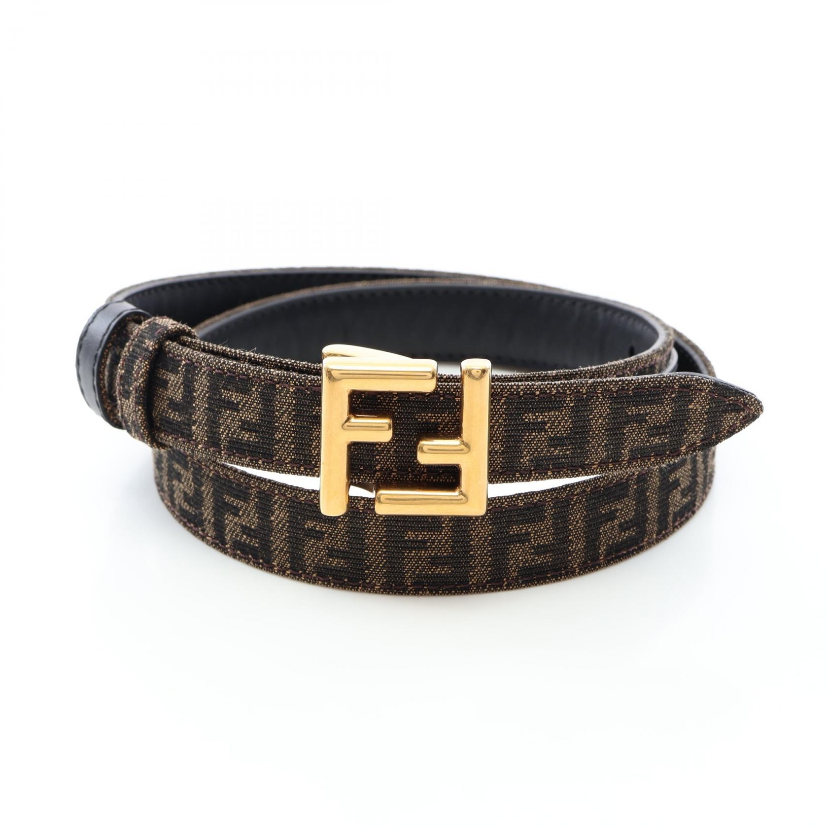 C (やや傷や汚れあり)】フェンディ FENDI FFロゴ ズッカ柄