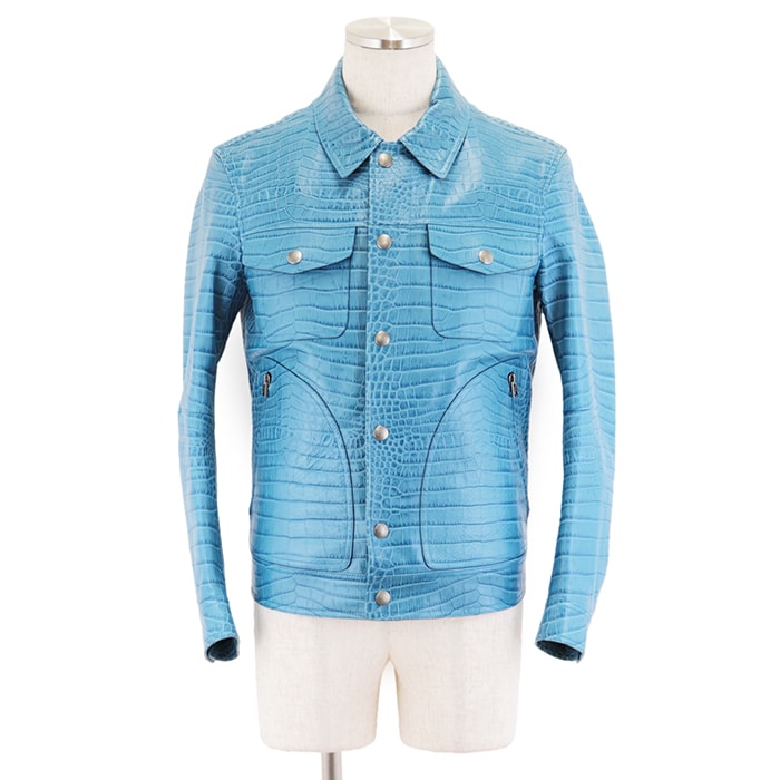 美品 トムフォード ジャケット メンズ ターコイズブルー 46 TOM FORD