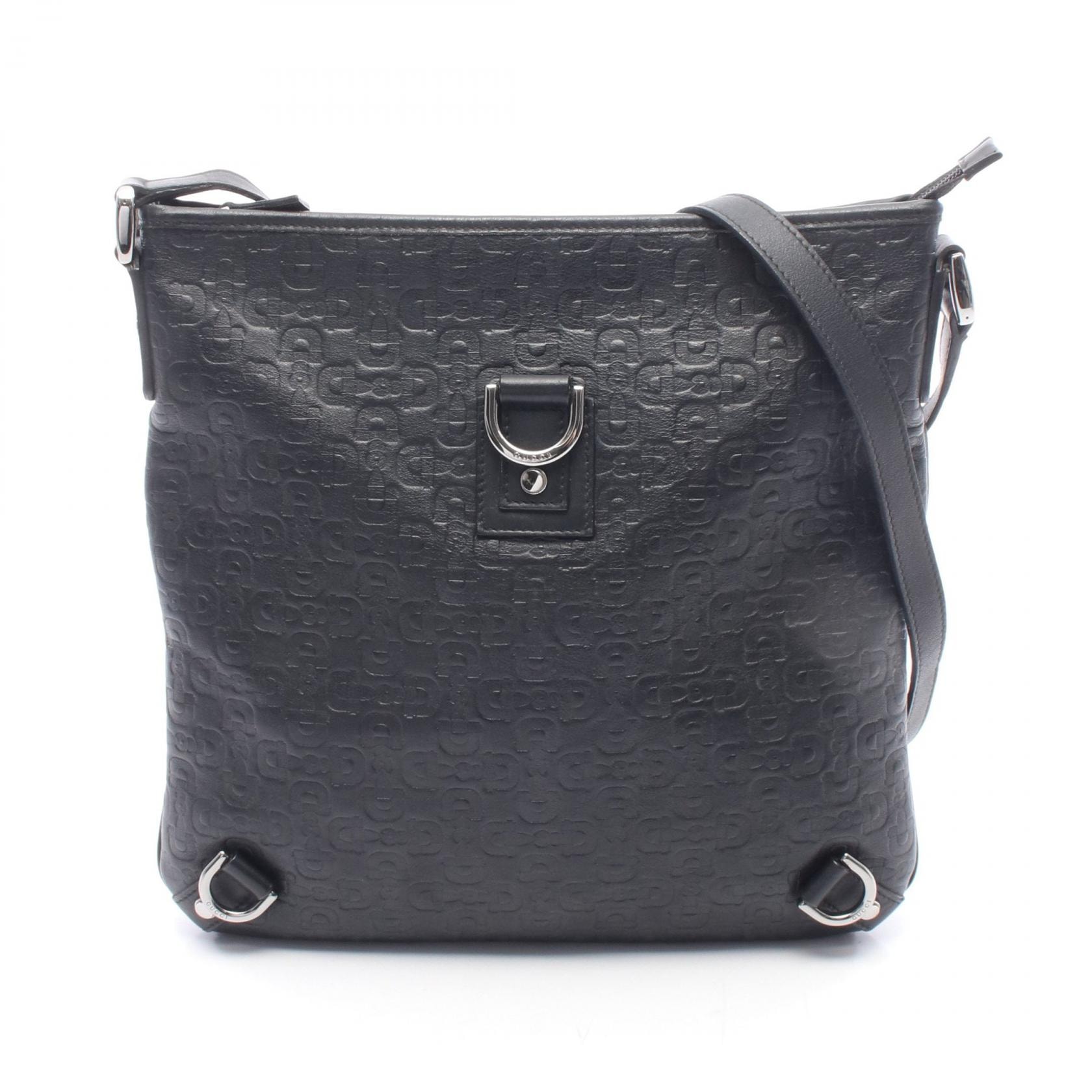 グッチ GUCCI アビー ホースビット ショルダーバッグ バッグ レザー レディース ブラック系 レザー 【中古】