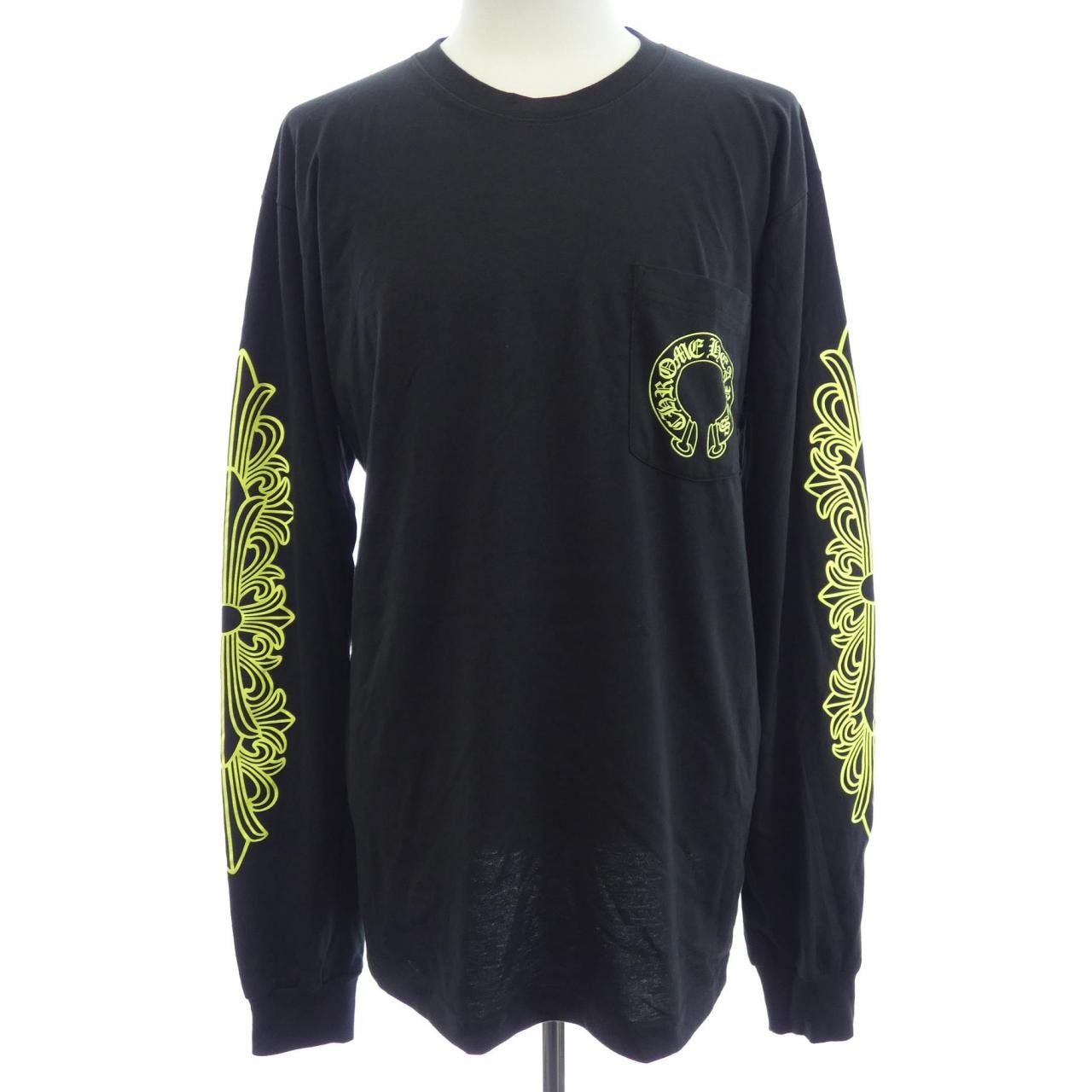 Chrome Hearts Horse Shoe L/S T-Shirt "Black/Neon Yellow"