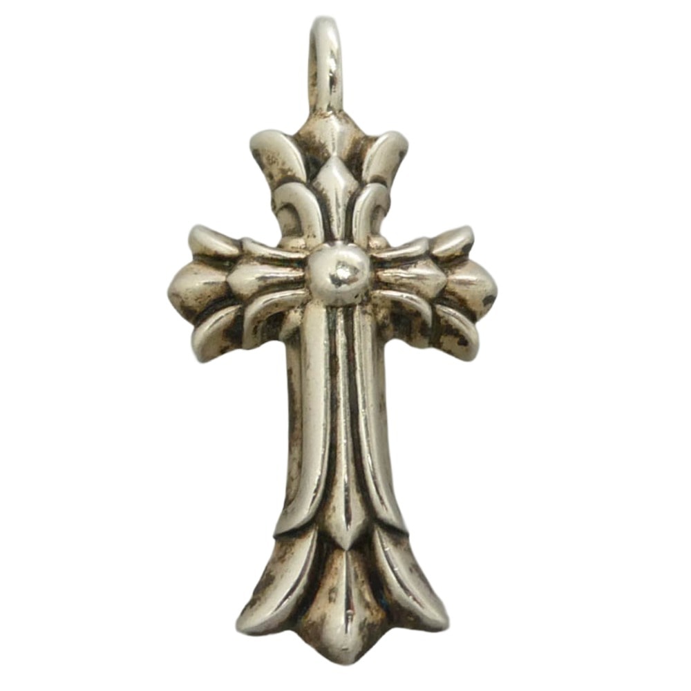 CHROME HEARTS クロムハーツ(原本無) DBL CH CRSP DMND ダブルCHクロスチャーム ペンダントトップ シルバー系【中古】