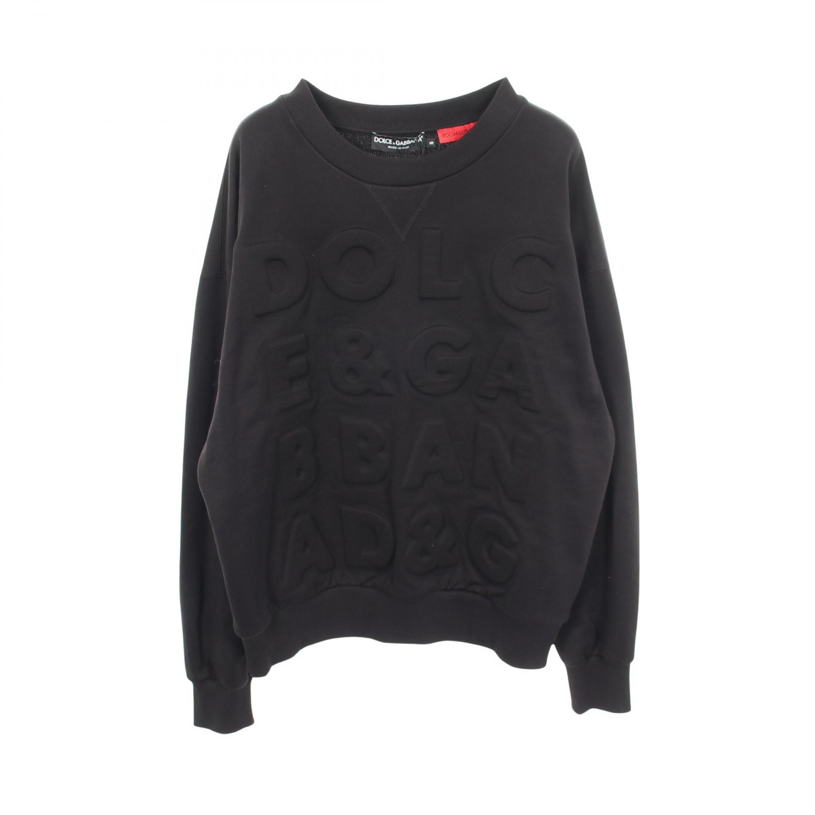 ドルチェアンドガッバーナ DOLCE & GABBANA DGMILLENNIALS エンボスロゴ スウェット 衣料品 トップス コットン メンズ ブラック系 【中古】