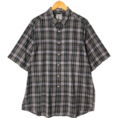 古着 ブルックスブラザーズ Brooks Brothers SPORT SHIRT 半袖 ボタンダウン チェックシャツ メンズL相当/eaa553924