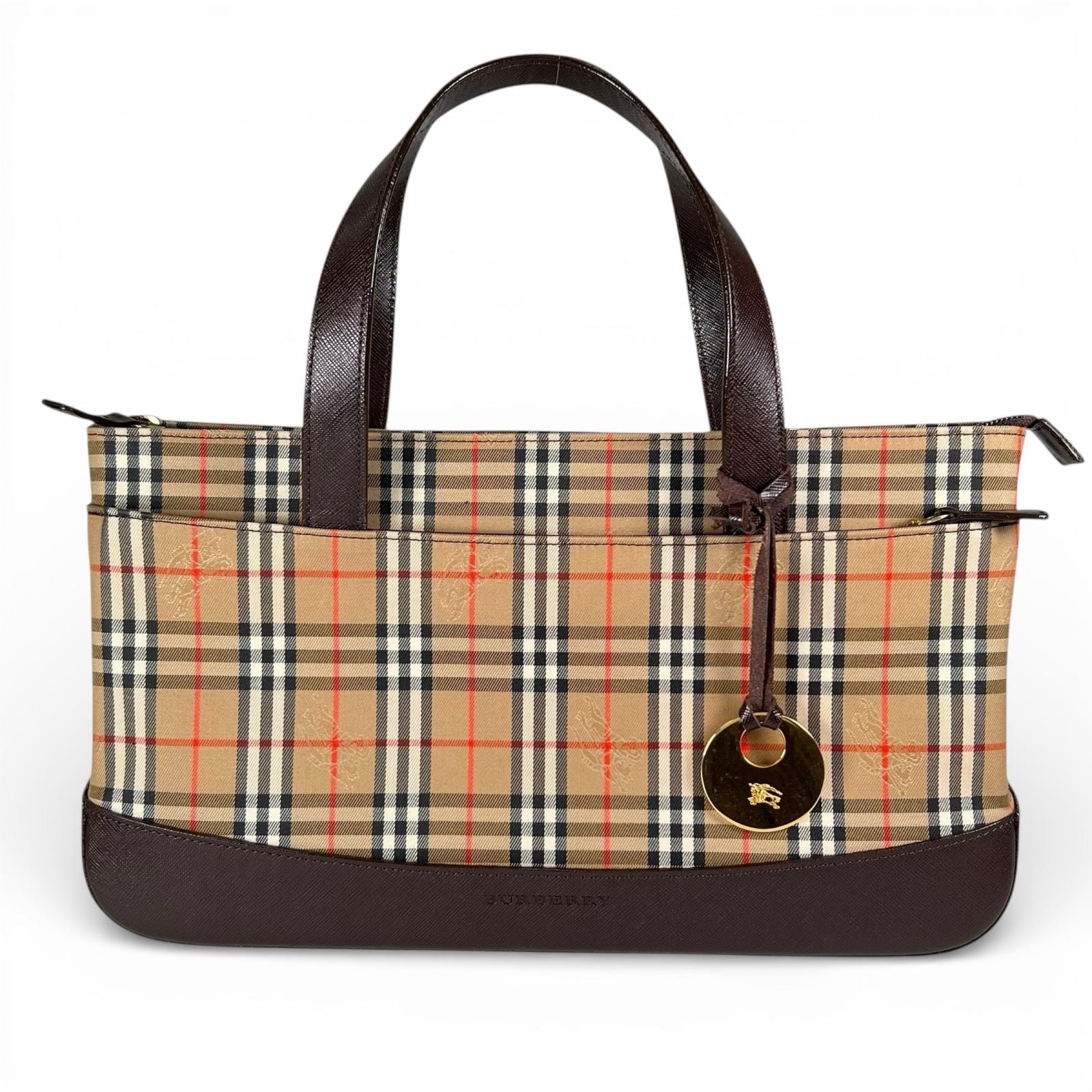 未使用品 バーバリー ハンドバッグ ブラウン レディース