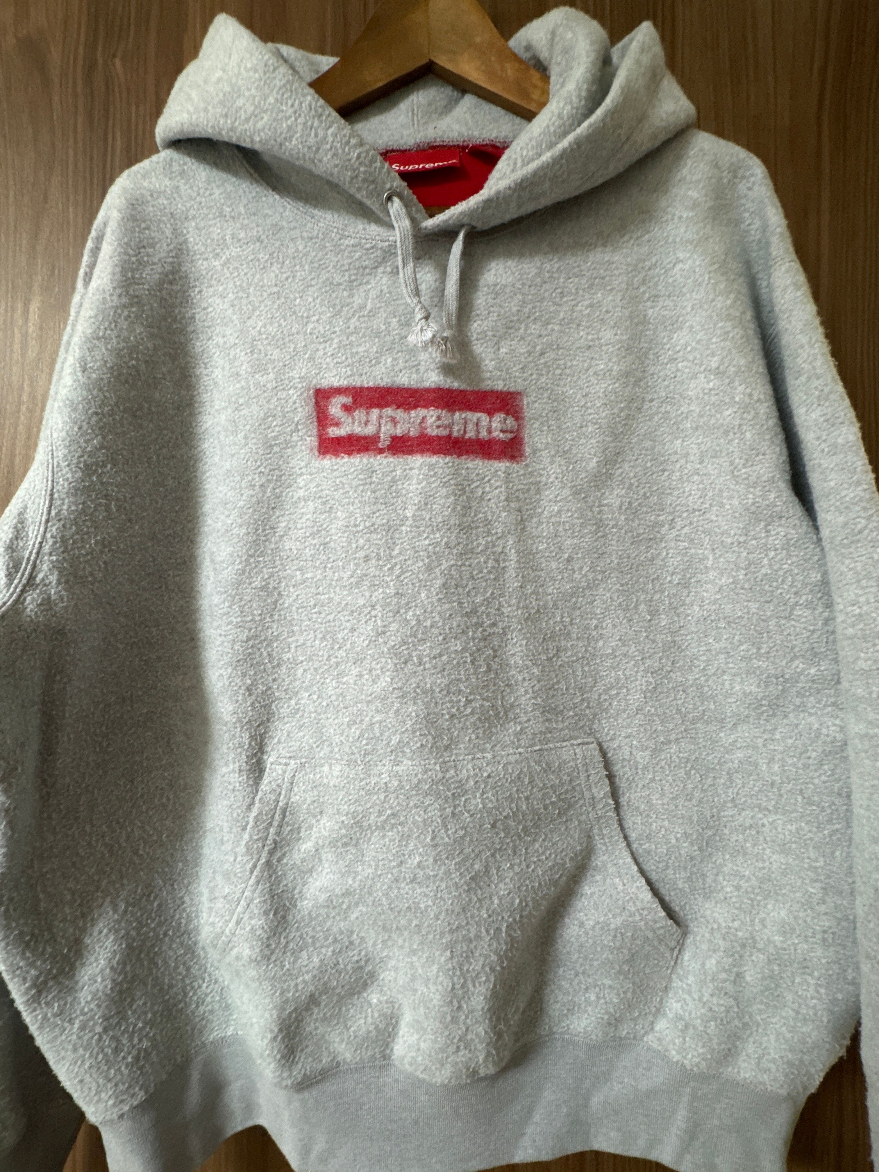 Supreme Inside Out Box Logo Hooded Sweatshirt "Heather Grey"