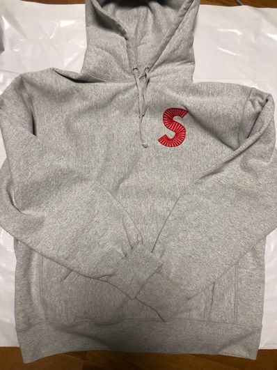 Supreme S Logo Hooded Sweatshirt "Heather Grey" (20FW)