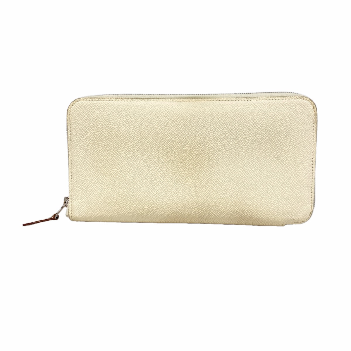【6ia0614】エルメス 長財布 アザップロングシルクイン ヴォーエプソン ナタ シルバー金具 Y刻印【中古】レディース
