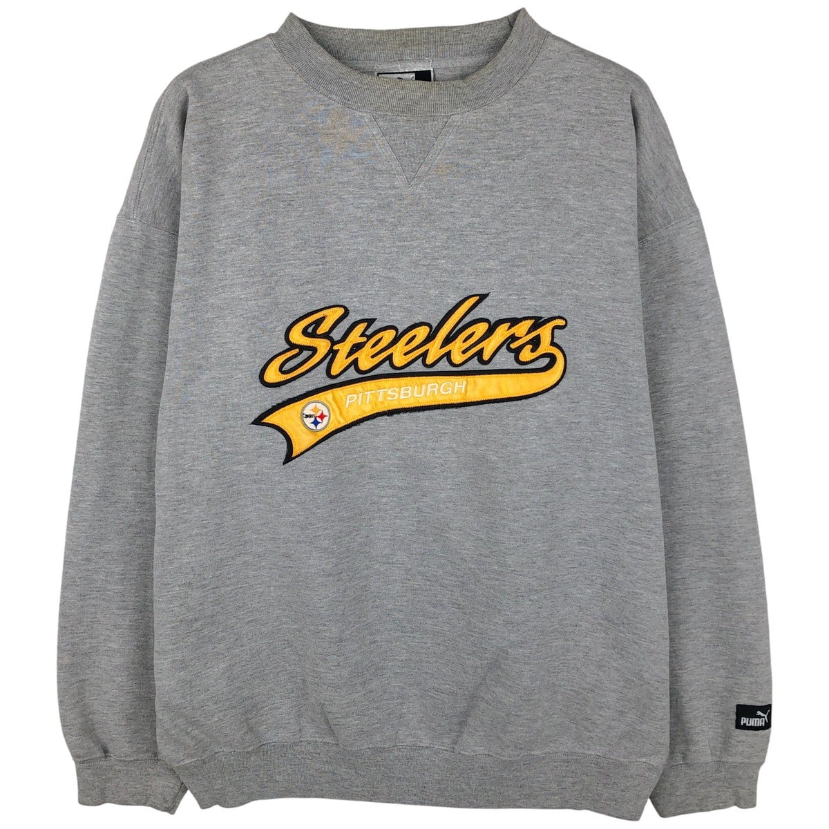 古着 プーマ PUMA NFL PITTSBURGH STEELERS ピッツバーグスティーラーズ スウェットシャツ トレーナー メンズL相当/eaa606345