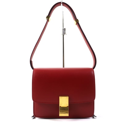 CELINE Small Classic Bag in Box Calfskin "Burgundy"