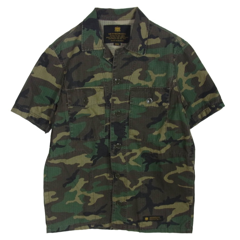 NEIGHBORHOOD ネイバーフッド 半袖シャツ 171SPNH-SHM02 BDU/C-SHIRT.SS S カモフラ 半袖 シャツ カーキ系 S【中古】