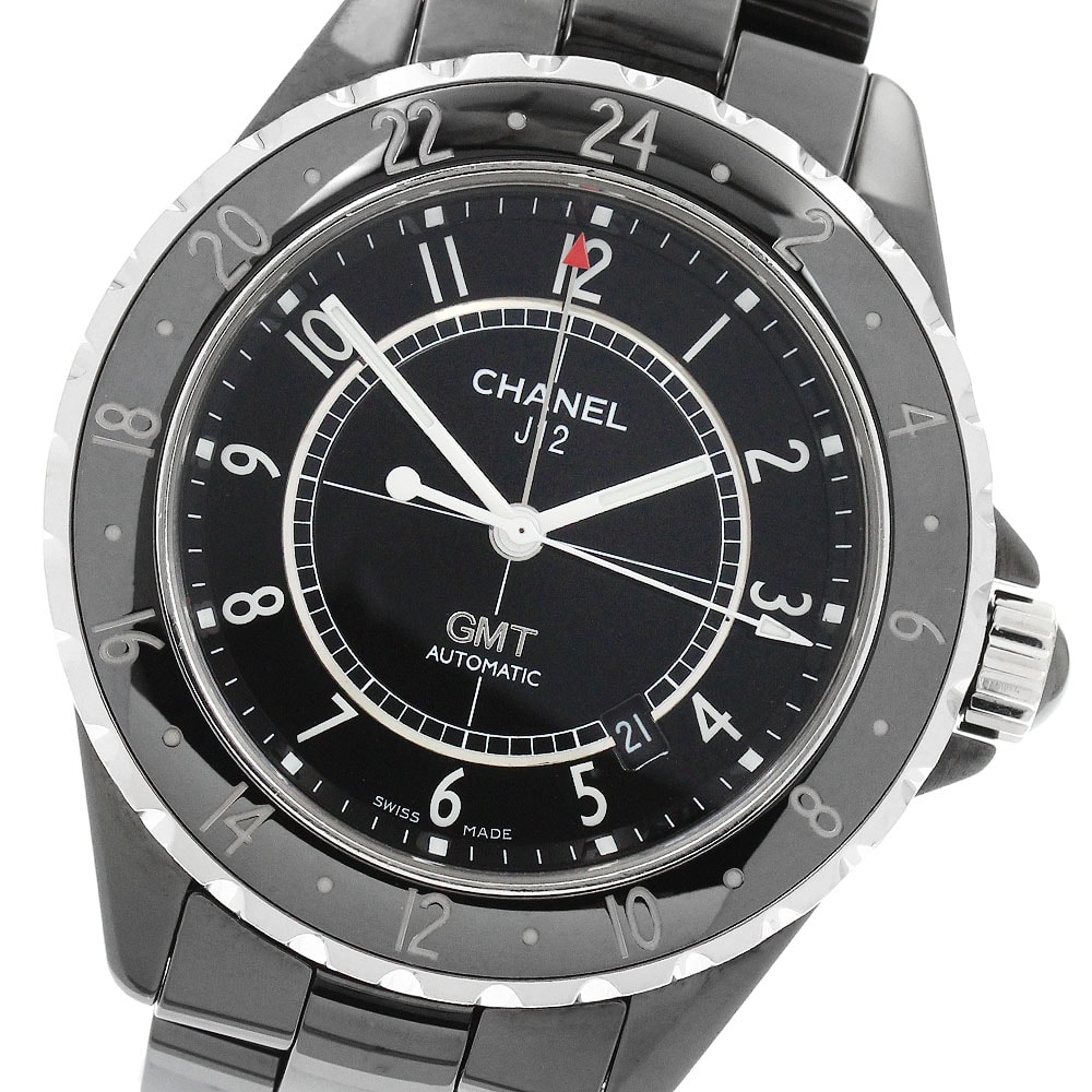 シャネル J12 GMT ブラックセラミック H2012 メンズ 【中古】