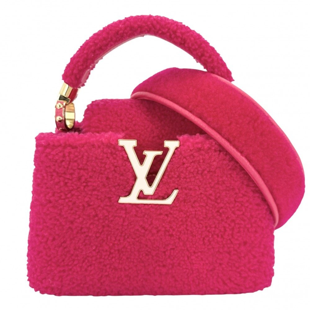 LOUIS VUITTON ルイヴィトン 2WAY カプシーヌMINI ハンドバッグ ショルダーバッグ 肩掛け 斜め掛け M21048  シアリング   ホットピンク ゴールド金具 レディース 美品【中古品】