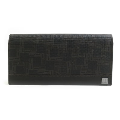 ダンヒル Dunhill 二つ折り長財布 レザー ブラウン メンズ【中古】 56210a