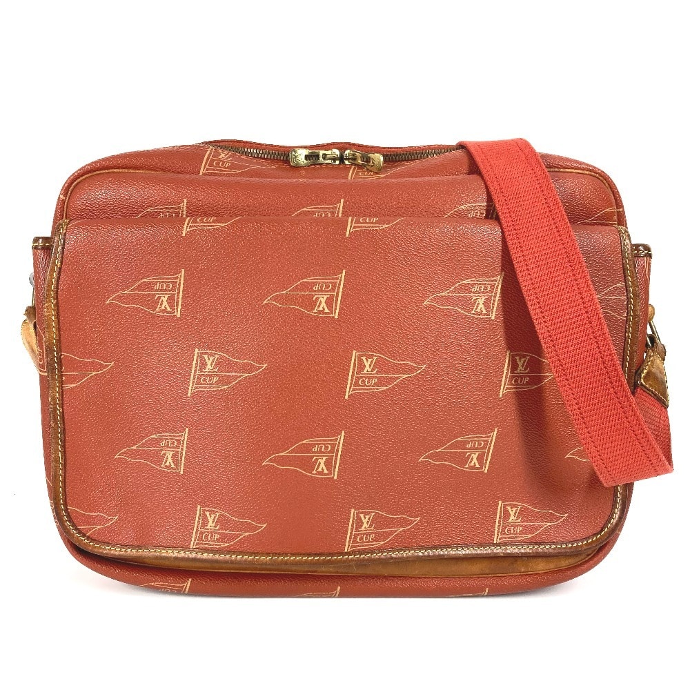 ルイヴィトン LOUIS VUITTON カルヴィ  M80028 LVCUP ルイヴィトンカップ カバン 斜め掛け フラップ メッセンジャーバッグ ショルダーバッグ キャンバス アボガ二― オレンジ