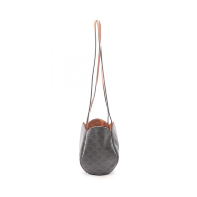セリーヌ CELINE トリオンフ マールゥバッグ ショルダーバッグ バッグ PVCコーティングキャンバス レザー レディース ブラック系 / ブラウン系 194982BZJ.04LU 【中古】