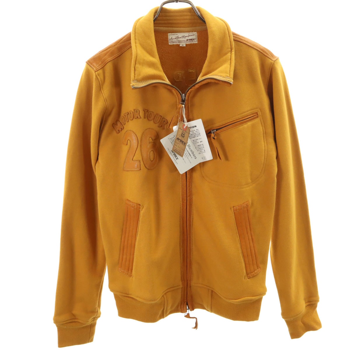 AVIREX アヴィレックス 未使用 ジップジャケット M イエロー タグ付き