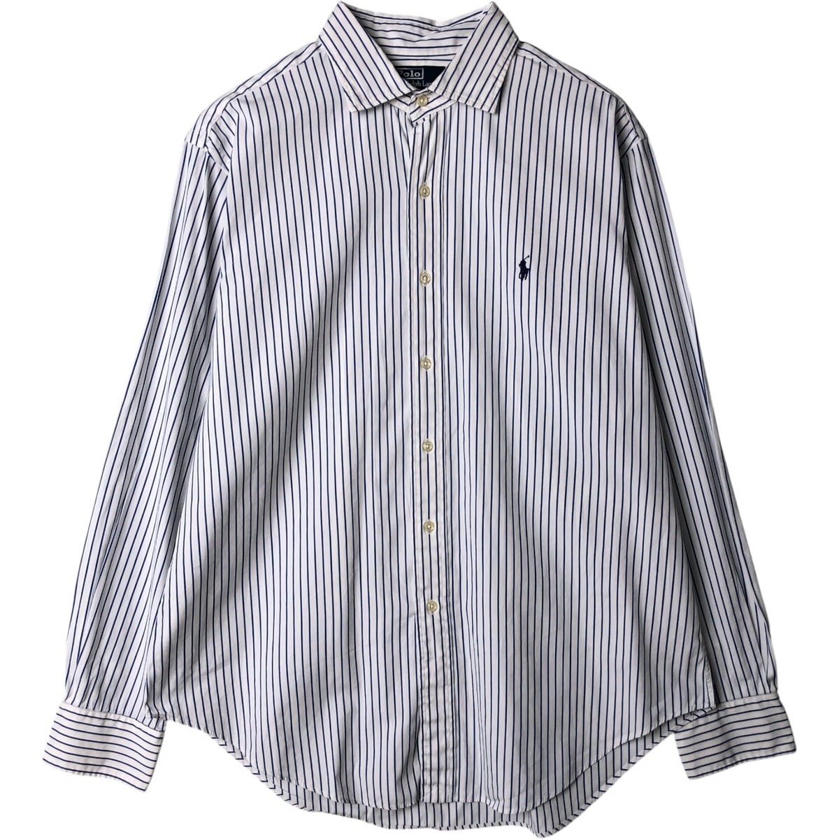 古着 ラルフローレン Ralph Lauren POLO by Ralph Lauren CLASSIC FIT 長袖 コットンストライプシャツ メンズXL相当/eaa578342