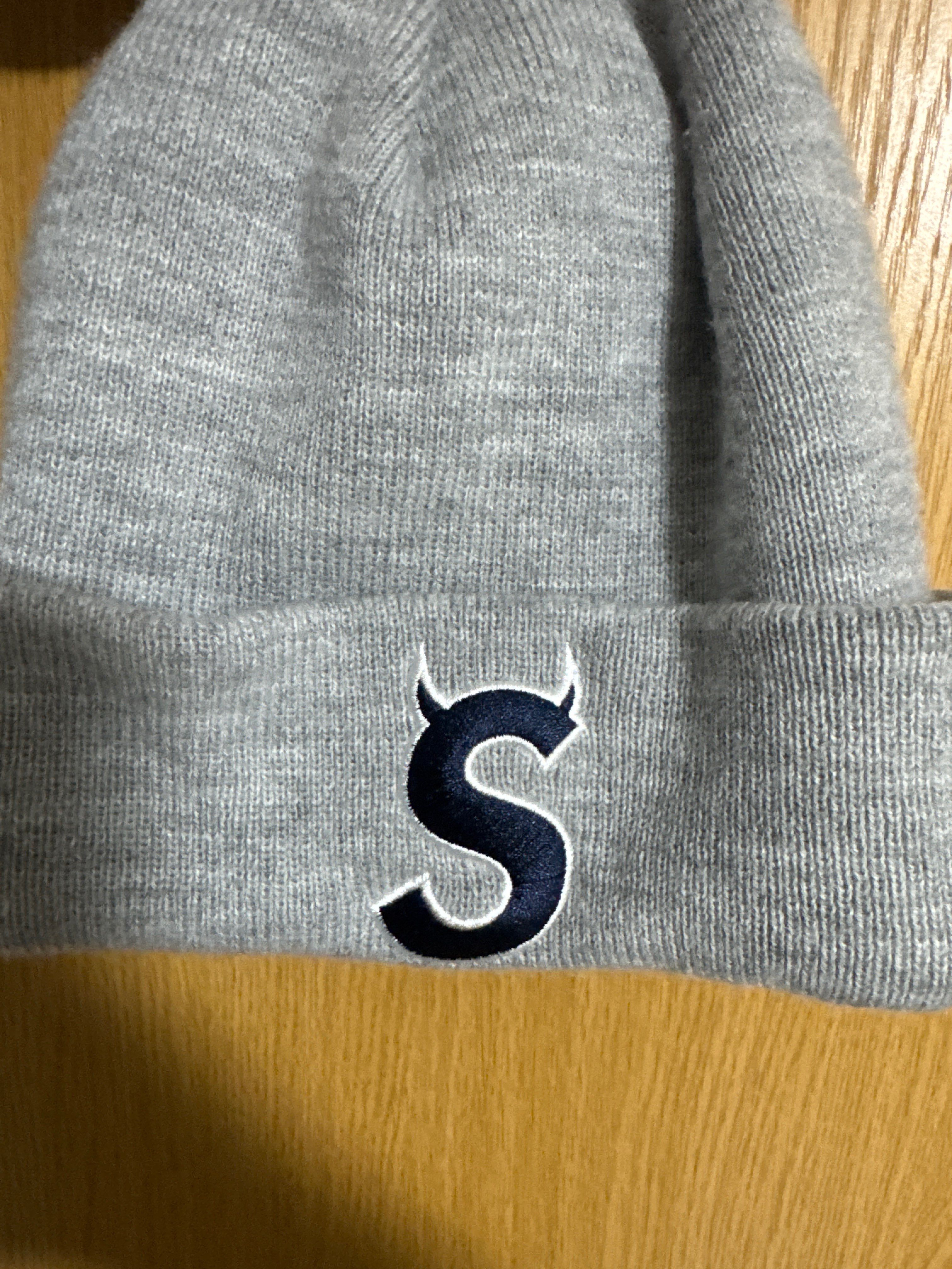 Supreme New Era S Logo Beanie "Heather Grey" (22FW)