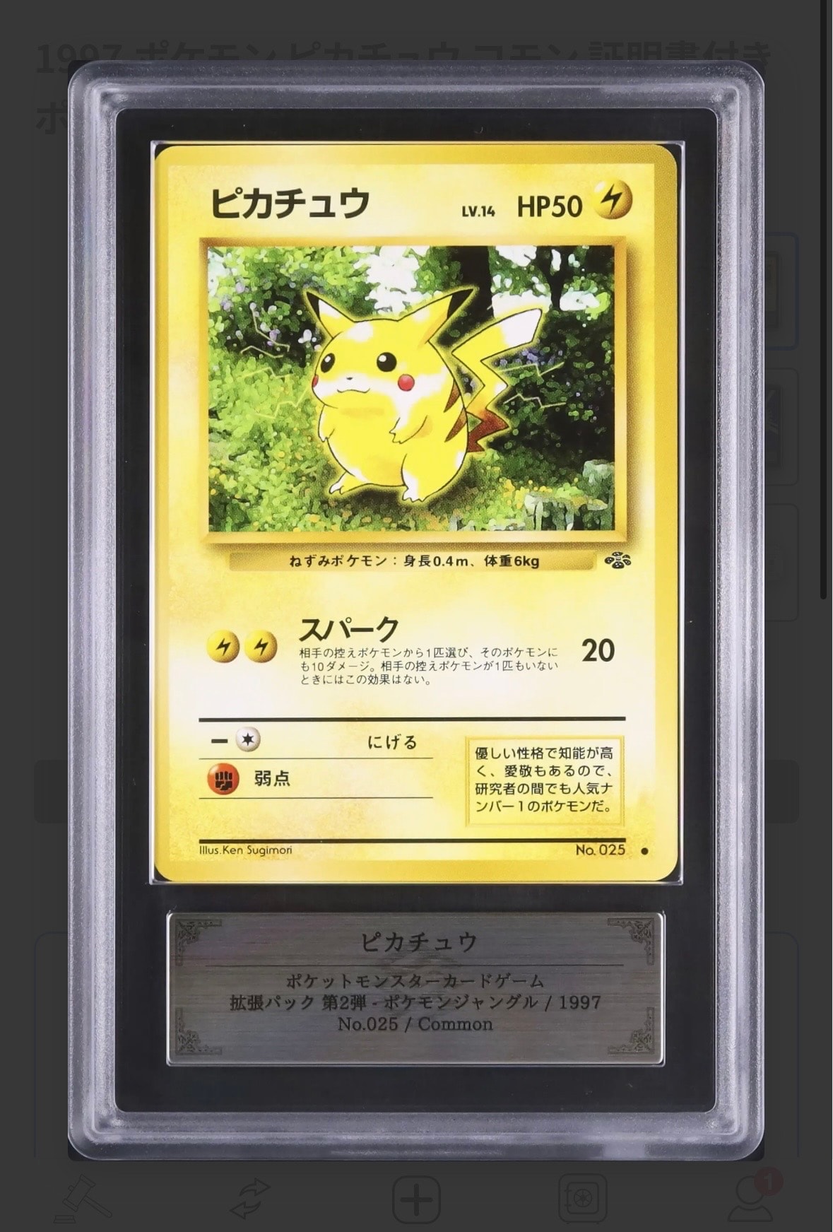 ピカチュウ ○ : 旧裏 [PMCG2 No.025](拡張パック「ポケモンジャングル