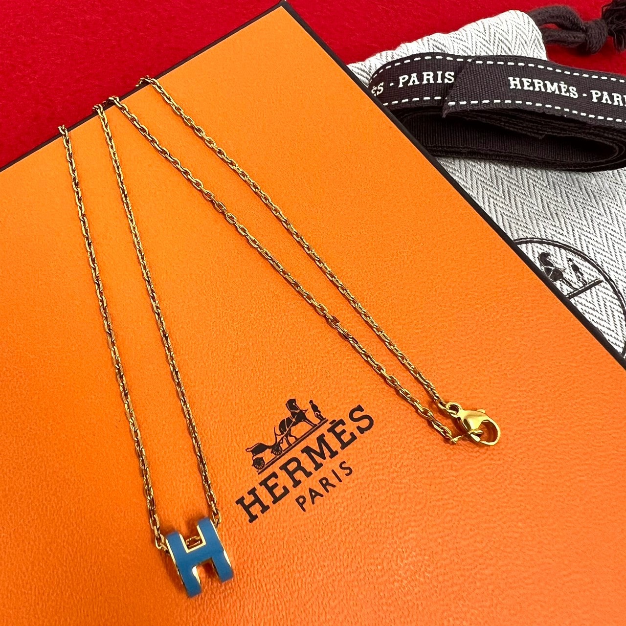 HERMES エルメス ミニ ポップアッシュ ネックレス GP ラッカー ネックレス ゴールド
65140