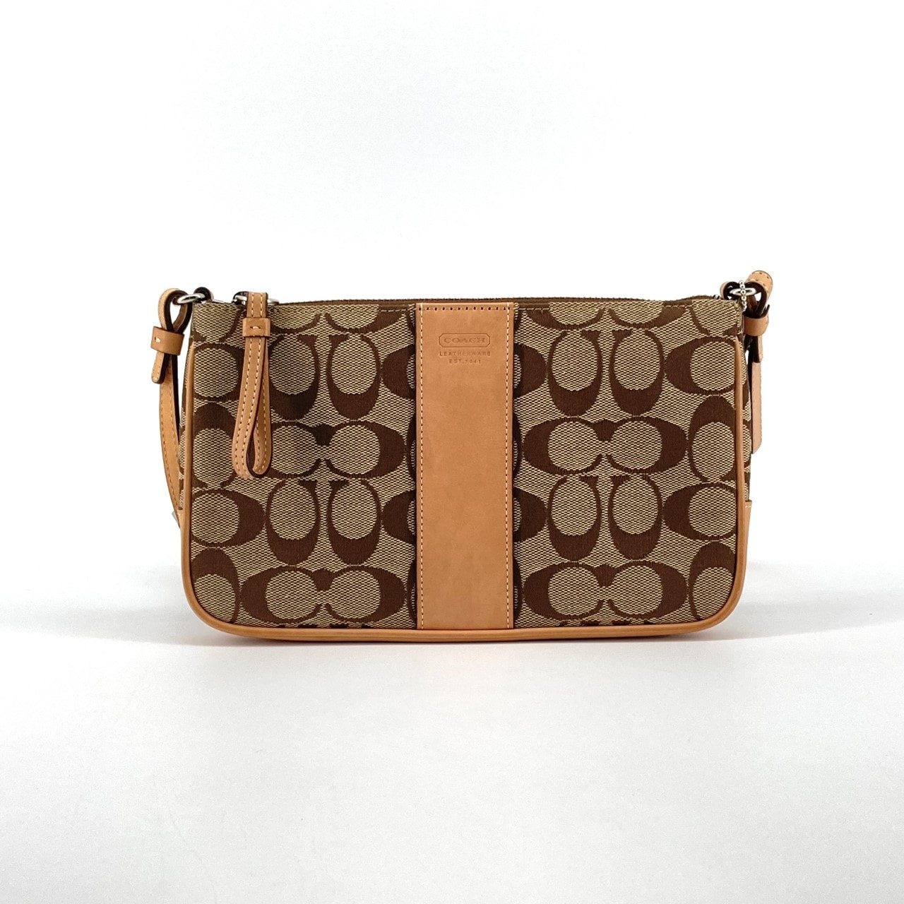 COACH(コーチ) シグネチャー スリム デミ ジップ 6338 ショルダーバッグ ベージュ