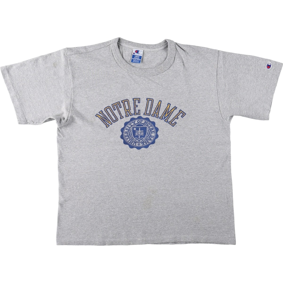 古着 90年代 チャンピオン Champion NORTLE DAME ノートルダム大学 カレッジTシャツ USA製 メンズL相当 ヴィンテージ/eaa661229