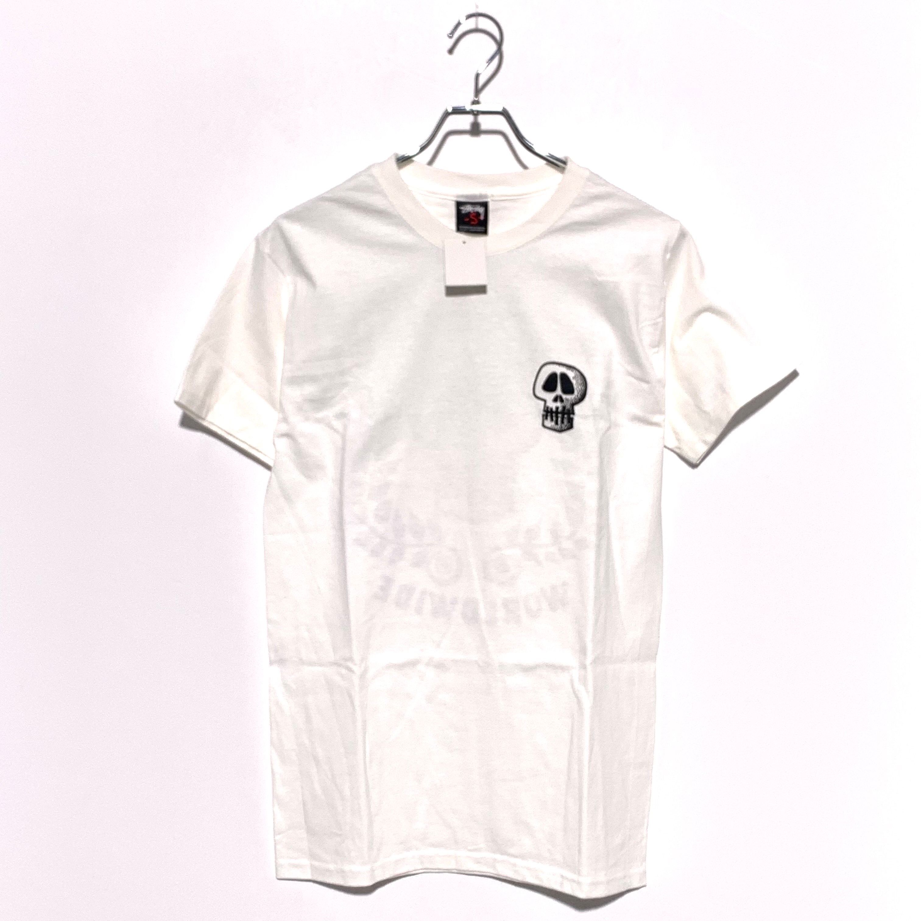 STUSSY scull print Tee White 