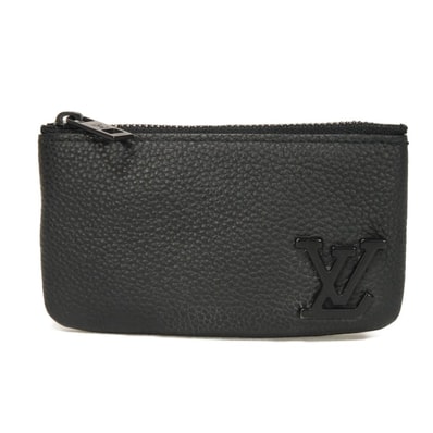 LOUIS VUITTON ルイ・ヴィトン カード キーケース ポシェット クレ トリヨン グレイン LVシグネチャー LVロゴ ブラック キーリング 小銭入れ 財布 ミニウォレット LV アエログラム ノワール コインケース M81031