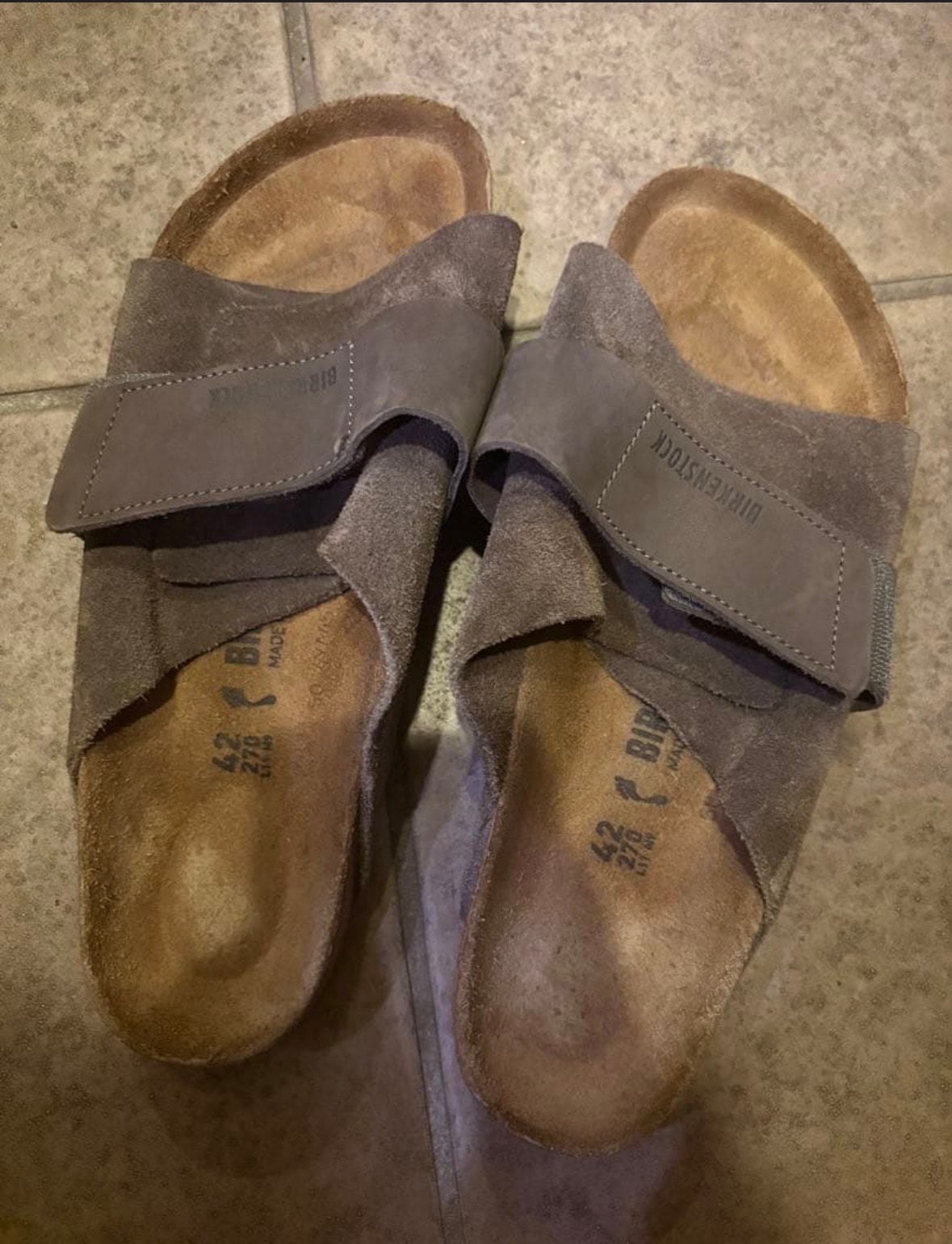 BIRKENSTOCK Kyoto Nubuck Suede Leather "Concrete Gray"