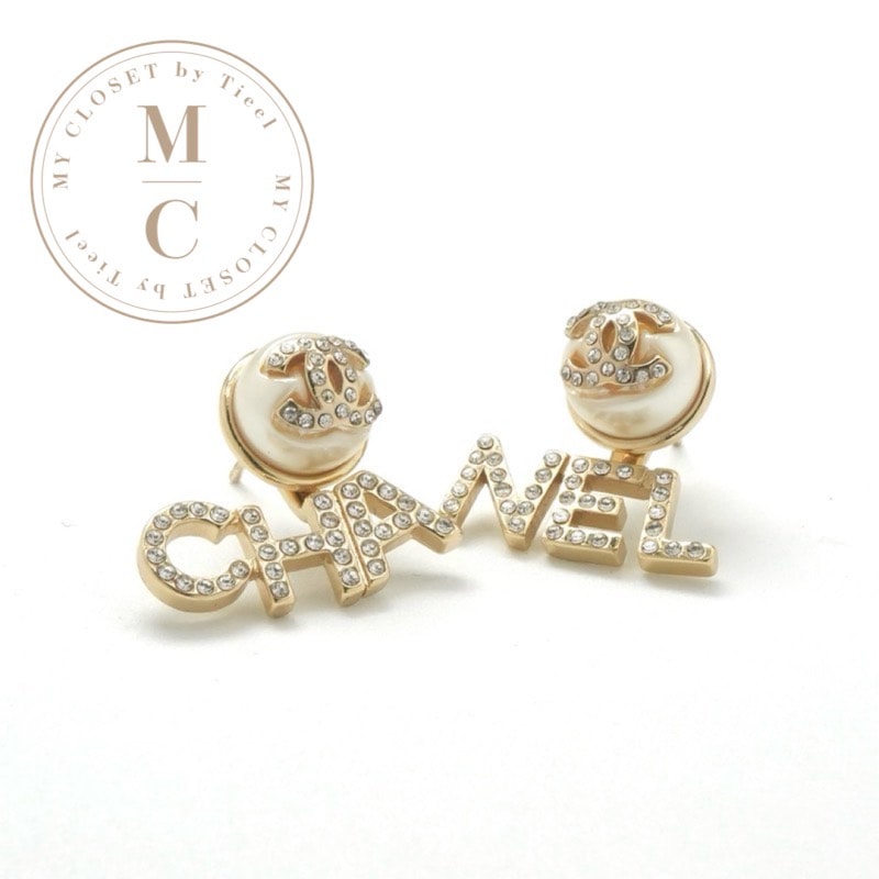 シャネル CHANEL ピアス イヤリング ゴールド ココマーク ロゴ ラインストーン