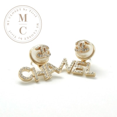 シャネル CHANEL ピアス イヤリング ゴールド ココマーク ロゴ ラインストーン