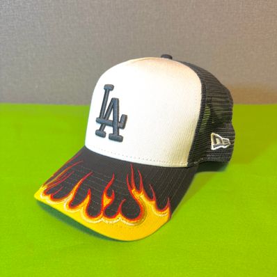 NEW ERA 9FORTY メッシュキャップ トラッカーキャップ 炎デザイン