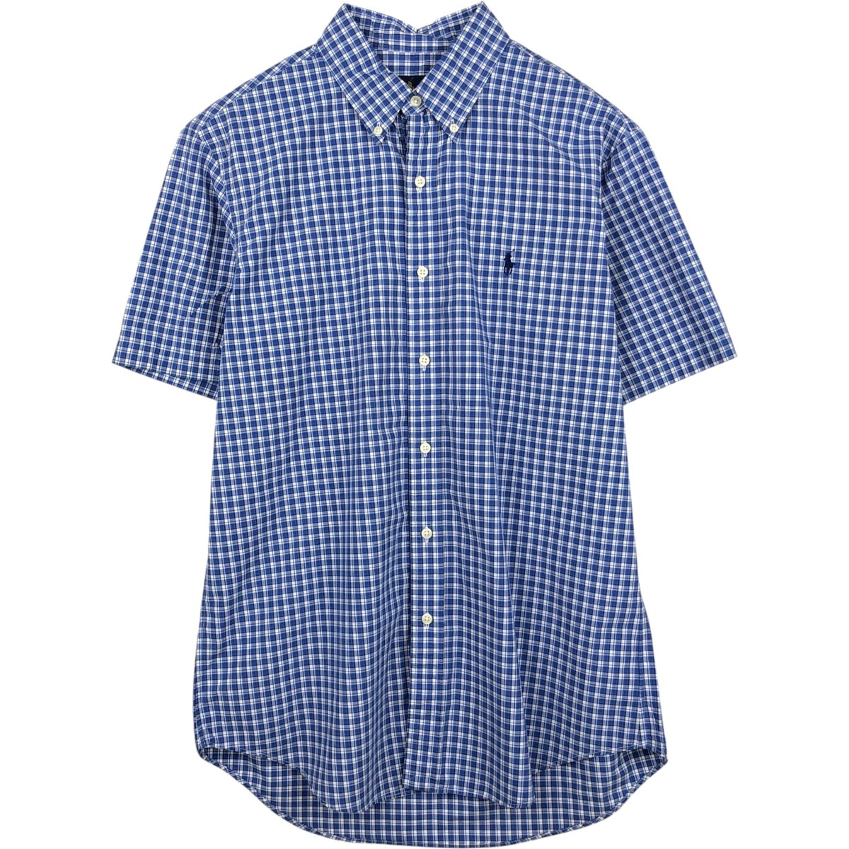 古着 ラルフローレン Ralph Lauren 半袖 ボタンダウン チェックシャツ メンズM相当/eaa655862