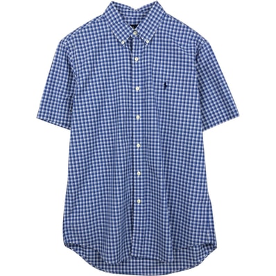 古着 ラルフローレン Ralph Lauren 半袖 ボタンダウン チェックシャツ メンズM相当/eaa655862
