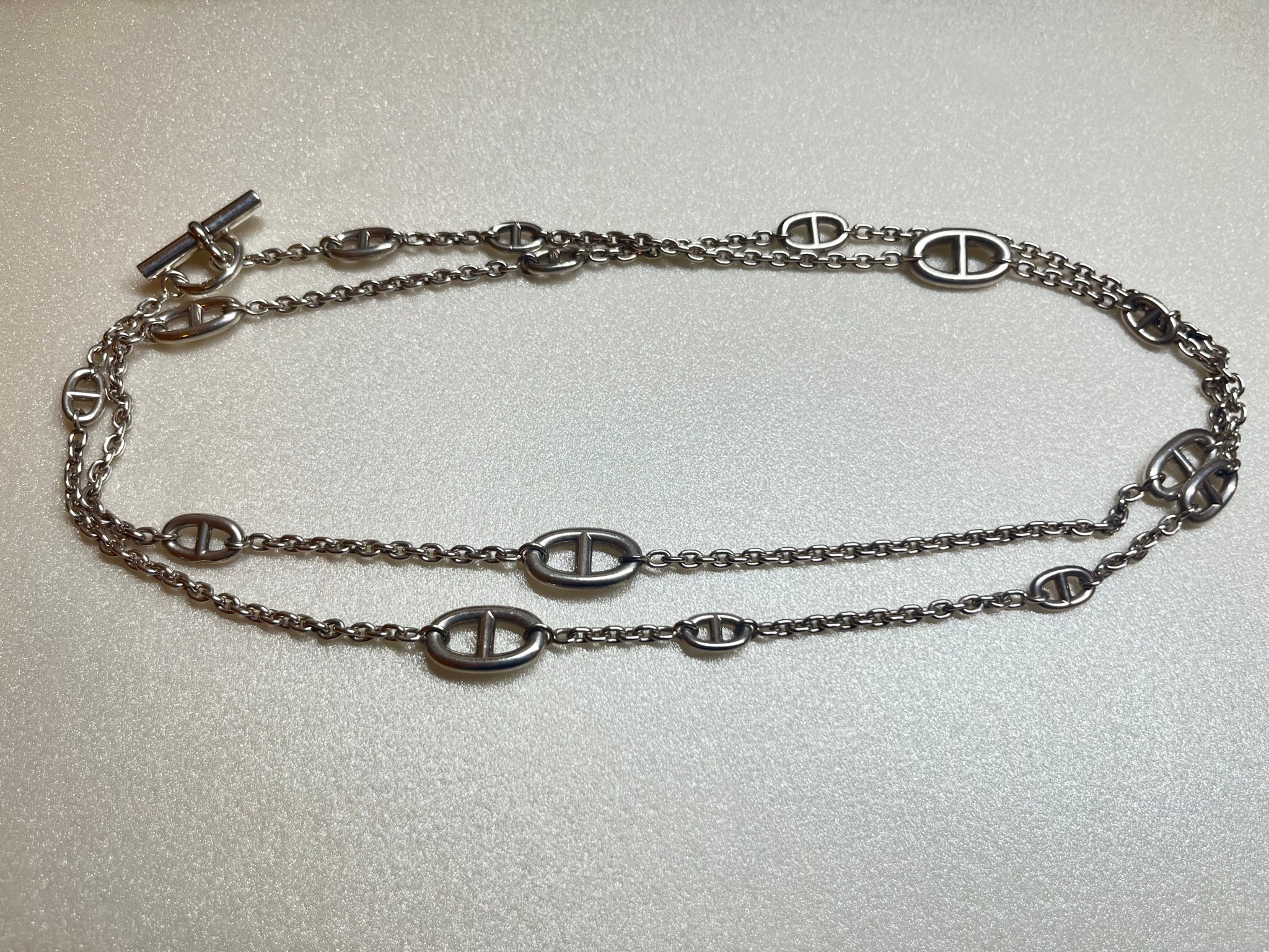 Hermes Chaine D'ancre Farandole SV925 Necklace "Silver"