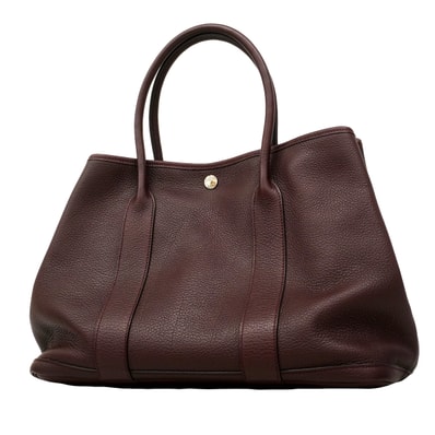 ★最終価格★SALE【6fa0730】エルメス トートバッグ ガーデンパーティPM ネゴンダ ボルドー シルバー金具 □L刻印【中古】レディース