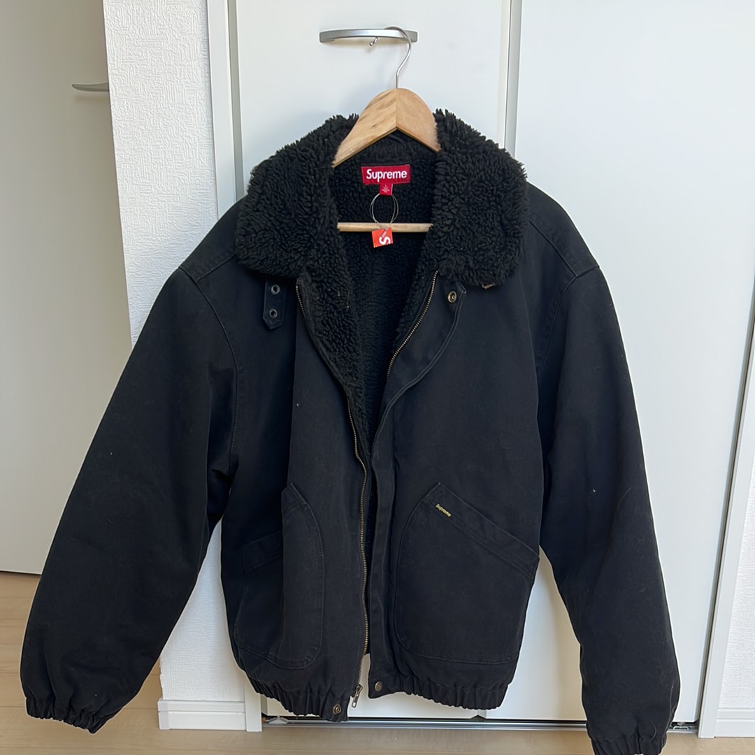 Supreme Faux Shearling Lined Bomber Jacket 