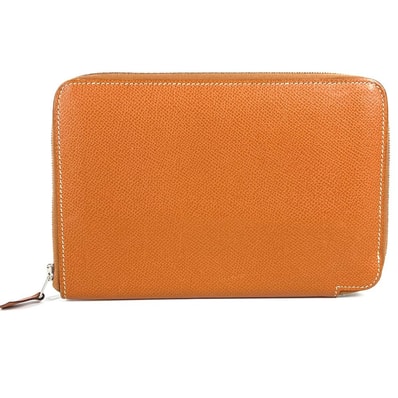エルメス HERMES アザップ コンバイン ラウンドファスナー トラベルケース ロングウォレット 長財布 エプソン ゴールド