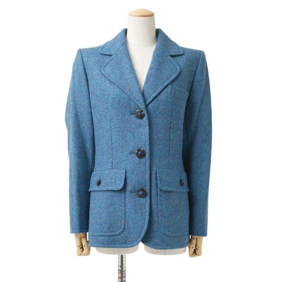 ■美品■Yves Saint Laurent rive gauche イヴサンローランリヴゴーシュ ヴィンテージ テーラードジャケット サイズ40 ツイード ブレザー シングルジャケット ブランド古着【中古】20260907/RB0889