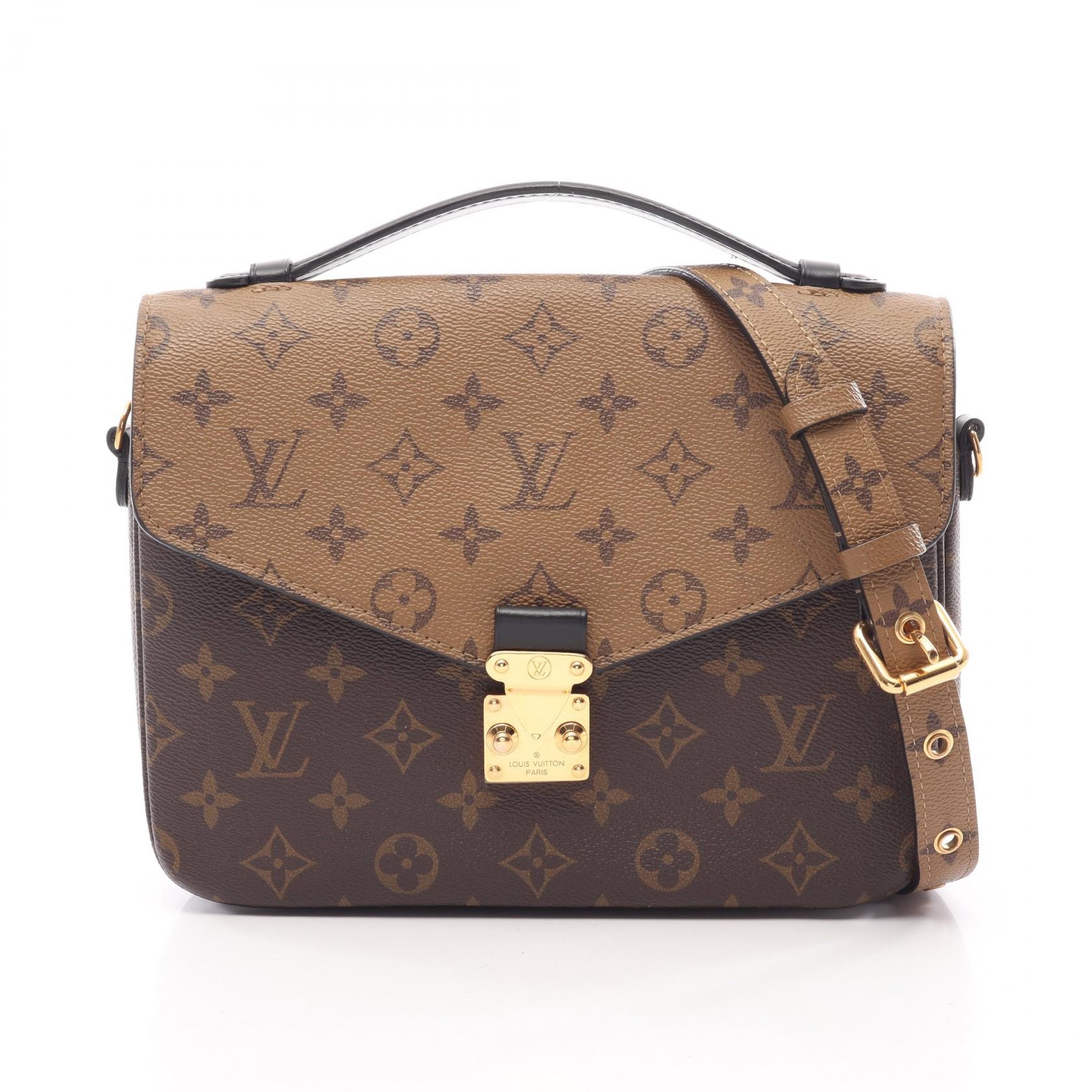 ルイ・ヴィトン LOUIS VUITTON ポシェット メティス MM 2WAY ハンドバッグ バッグ PVCコーティングキャンバス レザー モノグラム・リバース レディース ブラウン系 / ブラック系 M44876 【中古】