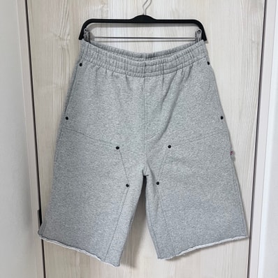 Supreme Double Knee Painter Sweatshort "Heather Grey"