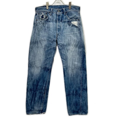 リーバイス 【VINTAGE CLOTHING】50154-0091 1954年 復刻 501XX ブルー ボタンフライ ダメージ加工デニムパンツ 36