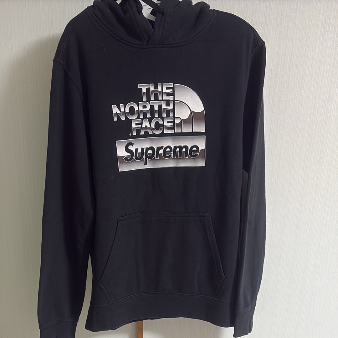 Supreme x The North Face Metallic Logo Hooded Sweatshirt "Black"