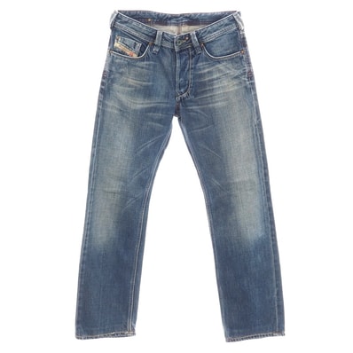 【中古】ディーゼル DIESEL コットン デニムパンツ ジーンズ ブルーネイビー【サイズ29】【メンズ】