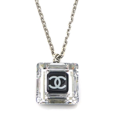 シャネル CHANEL ネックレス ココマーク レジン/メタル ブラック/シルバー レディース【中古】 e62217g