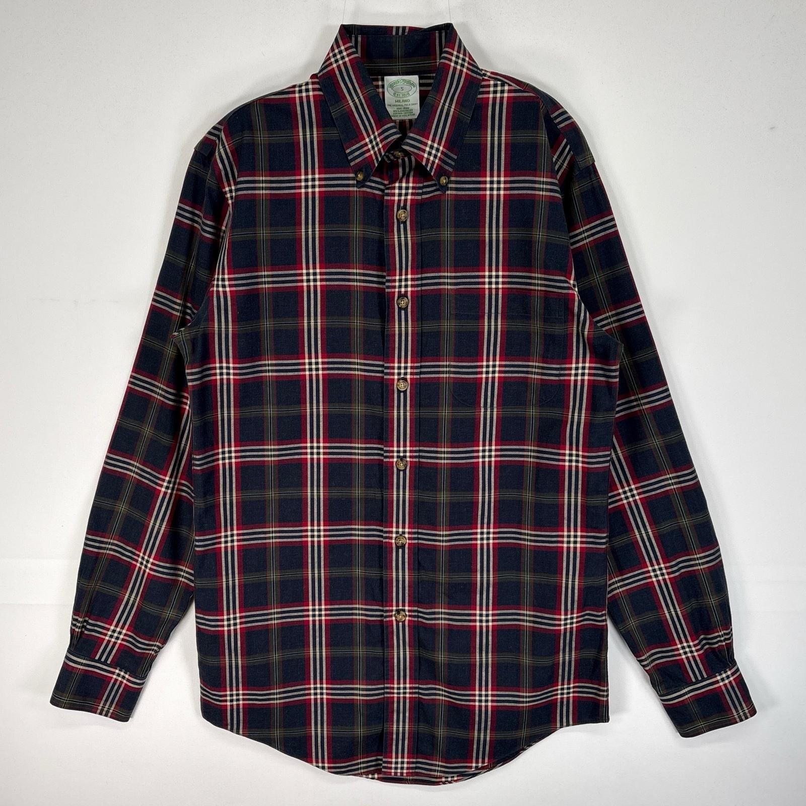 古着 ブルックスブラザーズ Brooks Brothers 長袖シャツ チェック MILANO ボタンダウン S  ネイビー系 マルチカラー メンズ