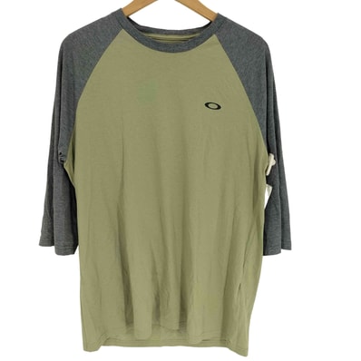 REGULAR FIT エリプスロゴ プリント バイカラー ラグラン スリーブ カットソー【1140076816224】