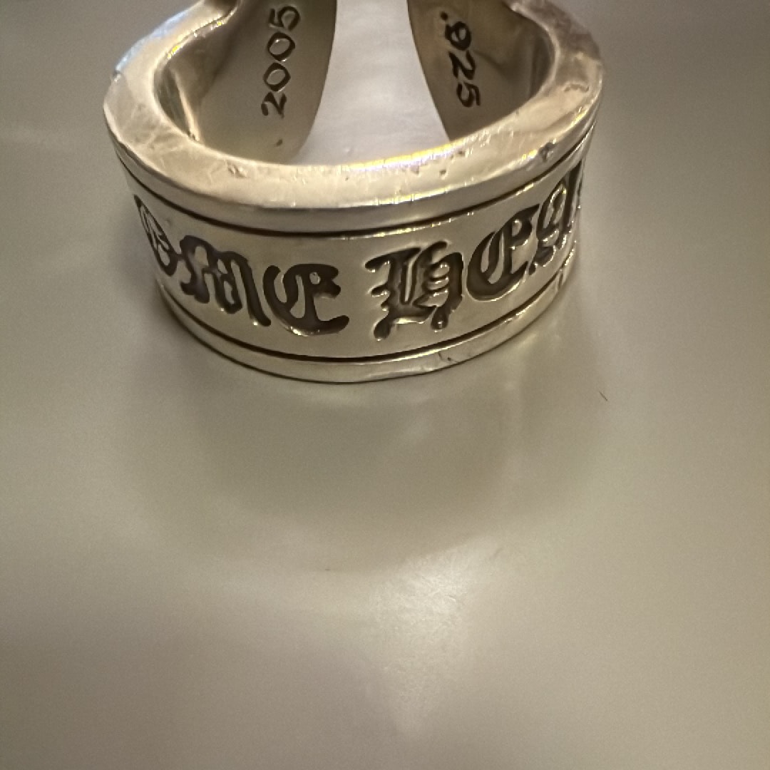 Chrome Hearts CH Scroll Label Ring / Large "Silver"